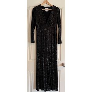 Seraphine Black Maternity Sequin Formal Dress